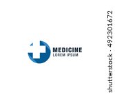 medicine logo design | Shutterstock .eps vector #492301672