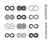 infinity symbols set | Shutterstock .eps vector #525900928