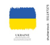flag of ukraine  brush stroke... | Shutterstock .eps vector #551197375