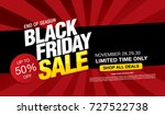 black friday sale banner layout ... | Shutterstock .eps vector #727522738