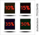 square buttons with percentages ... | Shutterstock . vector #791156458