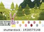 easter puzzle for kids. help... | Shutterstock .eps vector #1928575148