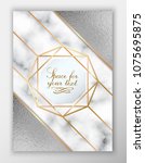 silver and gold frame.... | Shutterstock .eps vector #1075695875