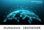blue futuristic background with ... | Shutterstock .eps vector #1860360688