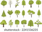 Flat Forest Trees Icons  Garden ...