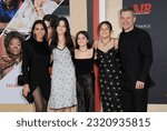 Small photo of Luciana Barroso, Alexia Barroso, Stella Damon, Isabella Damon and Matt Damon at the Amazon Studios' World premiere of 'AIR' held at the Regency Village Theatre in Westwood, USA on March 27, 2023.