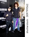 Small photo of HOLLYWOOD, CA - SEPTEMBER 06, 2011: Punkass and Skrape of TapouT at the Los Angeles premiere of 'Warrior' held at the ArcLight Cinemas in Hollywood, USA on September 6, 2011.