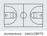 Basketball Court Flat Vector Icon