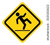 wet floor warning sign | Shutterstock .eps vector #310102622
