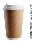 Image of Closed brown takeaway coffee cup | Freebie.Photography