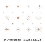 shiny sparks silhouettes.... | Shutterstock .eps vector #2136653125