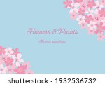 cherry blossoms of spring frame ... | Shutterstock .eps vector #1932536732