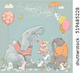 Birthday Card With Cute Bear ...