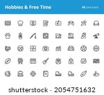 Line Hobbies and Free Time Icons for your design projects. Pixel perfect icons based on 48 x 48 grid
