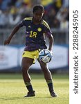 Small photo of ROME, Italy - 11.04.2023: Linda CAICEDO (COLOMBIA) in action during friendly women.football match between ITALY vs COLOMBIA at Tre Fontane stadium in Rome.