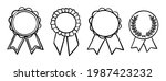 set of four doodle medals.... | Shutterstock .eps vector #1987423232