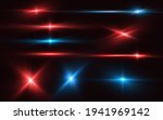 set of realistic light glare ... | Shutterstock .eps vector #1941969142