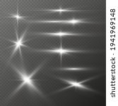 set of realistic light glare ... | Shutterstock .eps vector #1941969148
