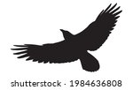 Vector Black Silhouette Of Crow ...