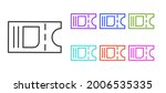 black line cinema ticket icon... | Shutterstock .eps vector #2006535335