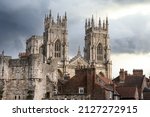 York Minster Church Towers And...