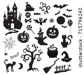 Halloween Icons Silhouette...