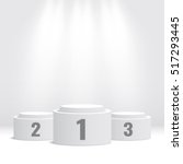 white winners podium. pedestal. ... | Shutterstock .eps vector #517293445