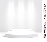 white podium. pedestal. scene.... | Shutterstock .eps vector #546862612