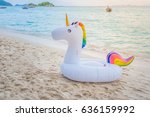 Unicorn Swim Tube On The Beach  ...