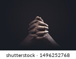 Praying Hands With Faith In...