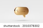 Gold Premium Chat Icon Design...