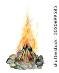  Bonfire  Coals Cartoon...