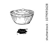 mustardi sauce in bowl vector... | Shutterstock .eps vector #1079092628