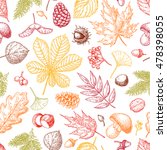 autumn seamless vector pattern... | Shutterstock .eps vector #478398055