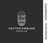 vector mountains emblem.... | Shutterstock .eps vector #1909689955