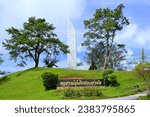 Small photo of PHETCHABUN, THAILAND – OCTOBER 15, 2022: A view of Khao Kho Sacrifice Memorial on the morning at Khao Kho district in Phetchabun province of Thailand.