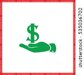 hand dollar icon | Shutterstock .eps vector #535036702