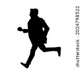 handsome man running silhouette ... | Shutterstock .eps vector #2024798522