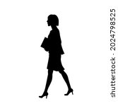 business woman walking... | Shutterstock .eps vector #2024798525