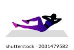 woman exercising silhouette... | Shutterstock .eps vector #2031479582