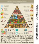 food pyramid healthy eating... | Shutterstock .eps vector #309586832