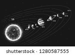 solar system.sun and all the... | Shutterstock .eps vector #1280587555