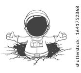spaceman knocked a wall out... | Shutterstock .eps vector #1641752368