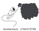 spaceman artist create the... | Shutterstock .eps vector #1764173738