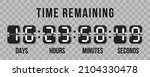 flip clock showing how much... | Shutterstock .eps vector #2104330478