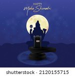 maha shivratri with shivling ... | Shutterstock .eps vector #2120155715