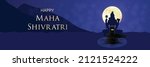 maha shivratri with shivling ... | Shutterstock .eps vector #2121524222