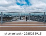 Small photo of Shibuya-ku, Tokyo, Japan April 9, 2021:Scenery of Tokyo seen from the roof of Shibuya Scramble Square, Shibuya Sky.