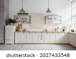 Rustic Kitchen Interior With...