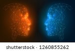 the battle of opposites  good... | Shutterstock .eps vector #1260855262